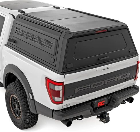 Rough Country Truck Bed Cap Topper for Ford F-150 (2021-2026) 5'7 Bed - Modular Design, Locking Gullwing Access Doors, Molle Panels, LED Interior Lighting in Kuwait