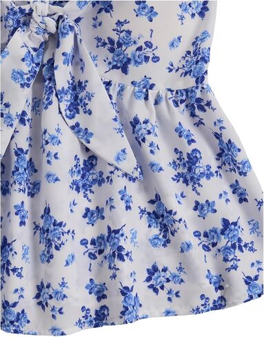 Women's Floral Summer Peplum Tube Tops Tie Front Strapless Ruffle Boho Cute Babydoll Top in Saudi Arabia