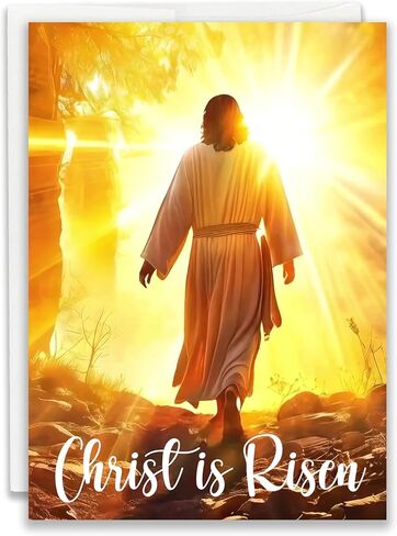 بطاقة عيد الفصح الدينية من JBH Creations Christ is Risen - عبوة من 24 قطعة in Saudi Arabia