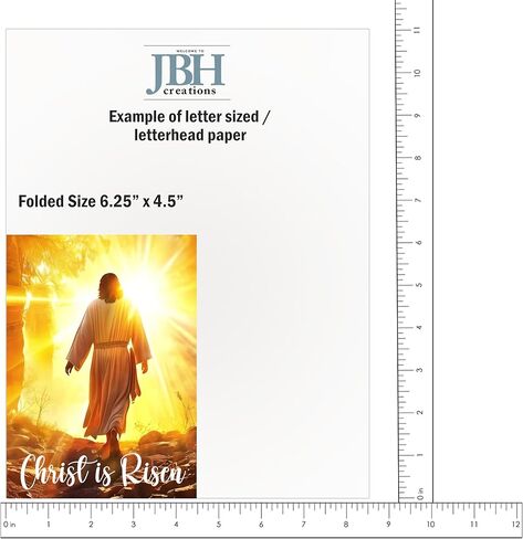 بطاقة عيد الفصح الدينية من JBH Creations Christ is Risen - عبوة من 24 قطعة in Saudi Arabia