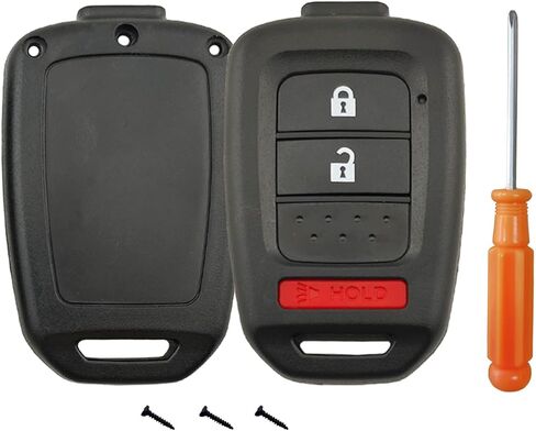 لا يتطلب القطع - نسخة مطورة من حافظة مفتاح Fob لهوندا 2013-2016 Accord Crosstour 2014-2015 CR-V Civic 2016-2017 HR-V 4 أزرار استبدال غطاء مفتاح السيارة بدون مفتاح (4 أزرار) in Saudi Arabia
