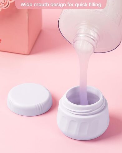 Travel Containers for Toiletries, TSA Approved Travel Size Toiletries 4 Pack, Refillable Containers, With Clear Bag, Leak Proof Silicone Jars, Essentials Creams Jars Carrying Small Items in Saudi Arabia
