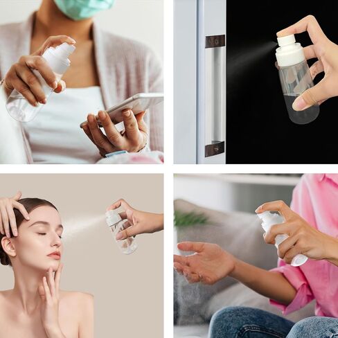 Travel Size Spray Bottle, 100ml Clear Plastic for Beauty Essentials, Leak-Proof Design for Home and Travel Use in Kuwait