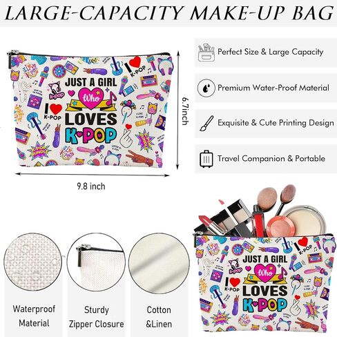 حقيبة مستحضرات التجميل من كواليتي لايف بيست إيرا، حقيبة مستحضرات التجميل سينجر ميرش لمحبي الموسيقى، هدايا عيد ميلاد للنساء in Kuwait