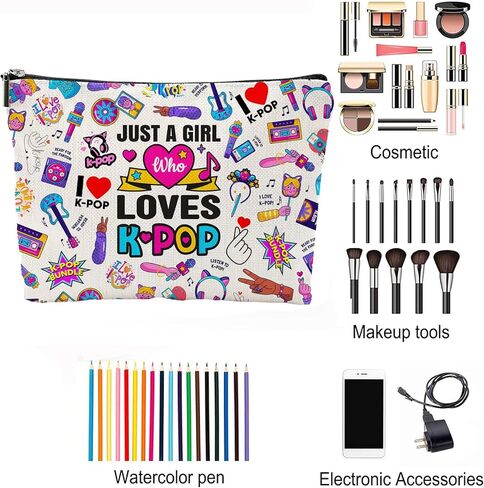 حقيبة مستحضرات التجميل من كواليتي لايف بيست إيرا، حقيبة مستحضرات التجميل سينجر ميرش لمحبي الموسيقى، هدايا عيد ميلاد للنساء in Kuwait