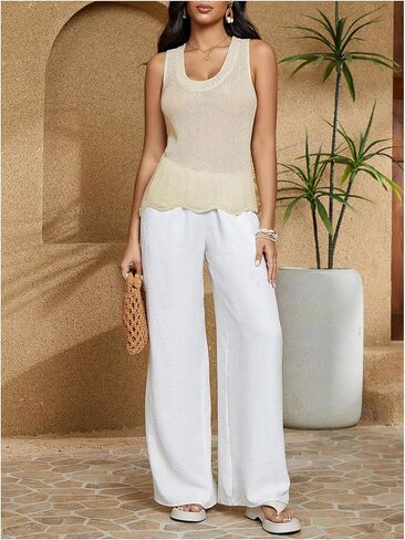 Women's Sparkly Sequin Tank Tops Going Out Sleeveless Knitted Sweater Vest in Saudi Arabia