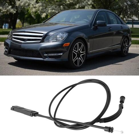 Car Hood Latch Lock Bonnet Release Cable 2048800859 2048800459 Compatible with Mercedes-Benz C250 2012-2015 in Saudi Arabia