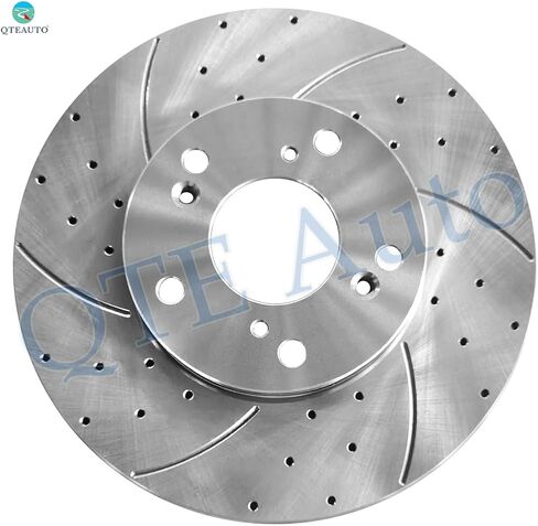 PM Auto Front 282mm Drilled Slotted Disc Brake Rotors Replacement For 2002-2004 Honda CR-V, Automotive Replacement Brake Rotors in Saudi Arabia