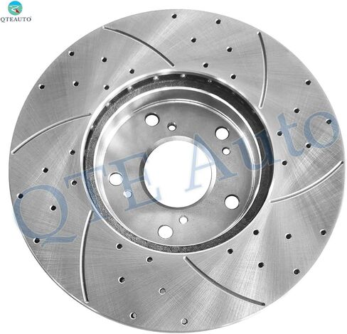 PM Auto Front 282mm Drilled Slotted Disc Brake Rotors Replacement For 2002-2004 Honda CR-V, Automotive Replacement Brake Rotors in Saudi Arabia