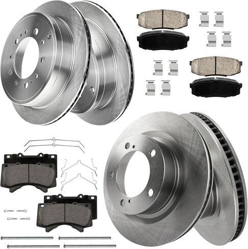 Brake Kit for 2008 2009 2010 2011 2012 2013-2021 Toyota Sequoia, for Tundra Land Cruiser Lexus LX570 Brakes and Rotors Kit Front and Rear, Pads Replacement 13.94" Front & 13.58" Rear Rotor in Kuwait