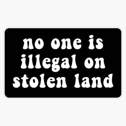 لا أحد غير قانوني على Land_KOT المسروقة، ملصق نصي من الفينيل باللون الأبيض الفاتح، ملصق ممتص للصدمات من الفينيل بسمك 6 مل - مقاس 5 بوصات in Saudi Arabia