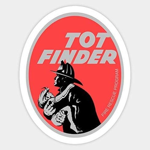 Set of 3 -Tot Finder Retro Fire Rescue Sticker in Saudi Arabia