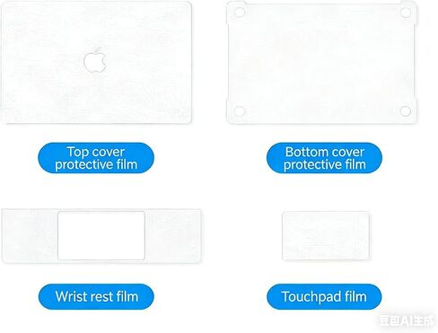 4-in-1 Clear Full Body Protector for MacBook Pro 13.3 Inch Model A1706 A1708 Anti-Scratch Thin Skin Cover in Saudi Arabia