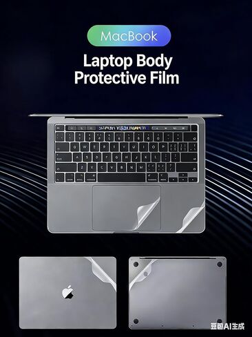 4-in-1 Clear Full Body Protector for MacBook Pro 13.3 Inch Model A1706 A1708 Anti-Scratch Thin Skin Cover in Saudi Arabia