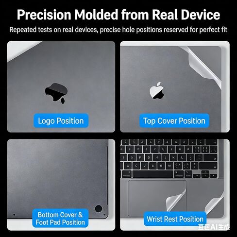 4-in-1 Clear Full Body Protector for MacBook Pro 13.3 Inch Model A1706 A1708 Anti-Scratch Thin Skin Cover in Saudi Arabia