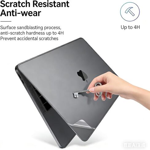 4-in-1 Clear Full Body Protector for MacBook Pro 13.3 Inch Model A1706 A1708 Anti-Scratch Thin Skin Cover in Saudi Arabia