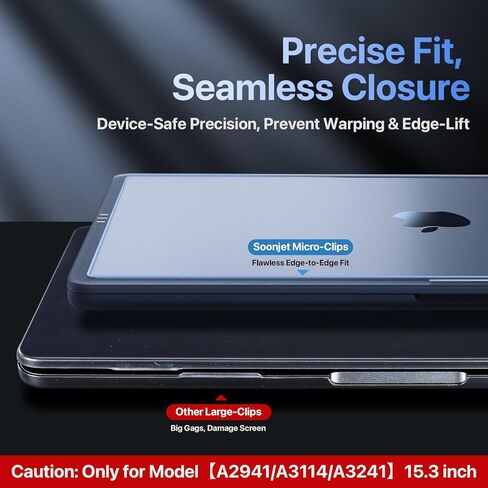 حافظة CrackGuard لجهاز MacBook Air مقاس 15 بوصة M4 M3 M2 + حافظة مدرعة غير مرئية in Saudi Arabia