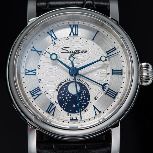 Sugess MoonPhase Master 40mm SU2108SZ ST2108 High Beat 28,800 Bph أوتوماتيكية ميكانيكية للرجال ساعة معصم النورس 1963 in Kuwait