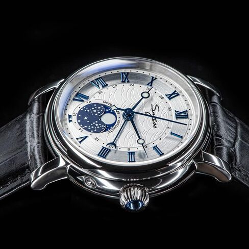 Sugess MoonPhase Master 40mm SU2108SZ ST2108 High Beat 28,800 Bph أوتوماتيكية ميكانيكية للرجال ساعة معصم النورس 1963 in Kuwait