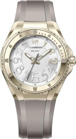TechnoMarine Lusso Mare Lady 38.00mm Stainless Steel Gold White+Silver dial PC21 Quartz in Kuwait