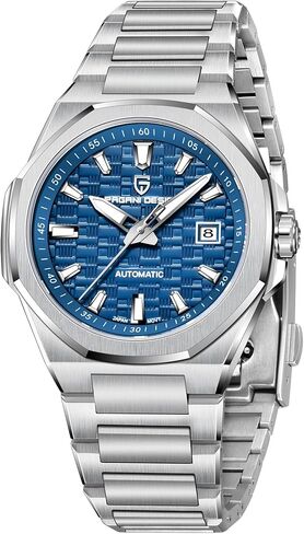 ساعة باجاني ديزاين أوتوماتيكية للرجال، 40 ملم من الفولاذ المقاوم للصدأ، حركة يابانية، زجاج الياقوت، مقاومة للماء حتى 100 متر، نافذة التاريخ، ساعة رسمية كاجوال in Kuwait