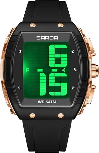 Gosasa Men’s Talking Digital Watch Large Face LED 5ATM Waterproof Shockproof Sports Wristwatch with Voice Time, Alarm, Timer, Backlight, Easy Read Display in Saudi Arabia