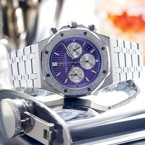 Men's Luxury DA Royalty Watches Chronograph 316 Stainless Steel, Green Dial, Japanese Movement, AP Style Men's Watch. in Kuwait