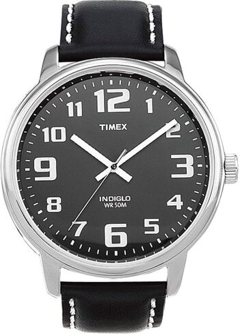 Timex T28071 Men's Indiglo Black Easy Reader Dial Leather Band Watch in Saudi Arabia