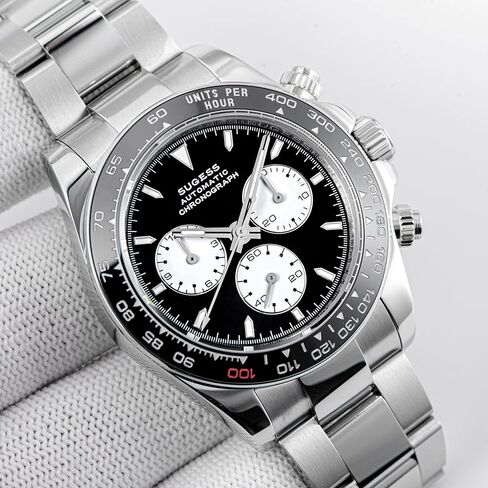 Sugess Chrono Racing 39mm 418-2 S418-2.003.E حافظة عرض خلفية ميكانيكية أوتوماتيكية طاووس 41 جوهرة SL4801 كرونوغراف للرجال ساعة يد Seagull 1963 in Kuwait