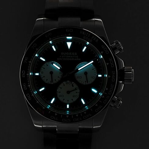 Sugess Chrono Racing 39mm 418-2 S418-2.003.E حافظة عرض خلفية ميكانيكية أوتوماتيكية طاووس 41 جوهرة SL4801 كرونوغراف للرجال ساعة يد Seagull 1963 in Kuwait