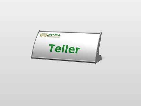 Set of 3, TABLE DESK STAND NAME PLATE SIGN HOLDER FRAME DISPLAY CURVATURE DESIGN SILVER ALUMINUM (80 mm H x 200 mm W) in Saudi Arabia