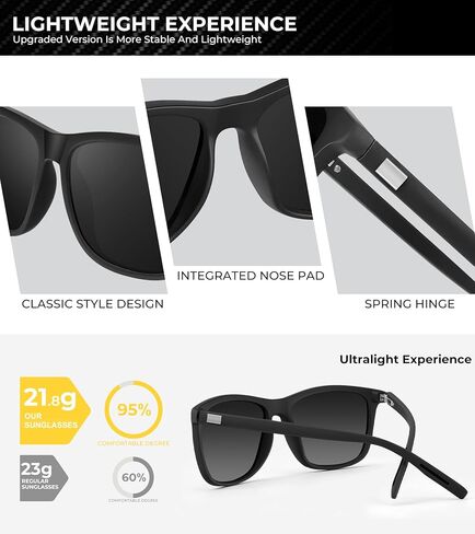 Polarized Sunglasses for Men Women, Lightweight Mens Sunglasses Polarized for Driving Fishing 3 Packs in Saudi Arabia