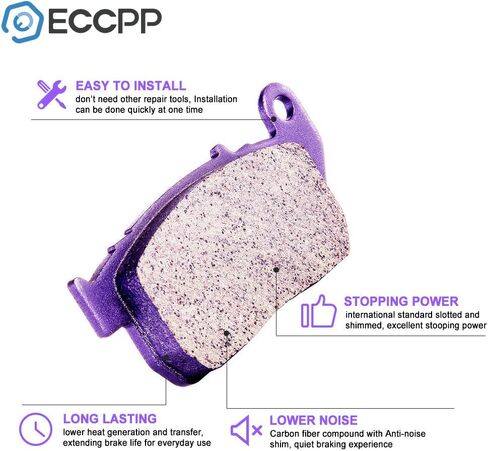 ECCPP Brake Pads Fits for 2004-2008 Sportster 1200 Roadster XL1200R, 2005-2008 Sportster 883 XL883, FA381 Front Brake Pads in Saudi Arabia