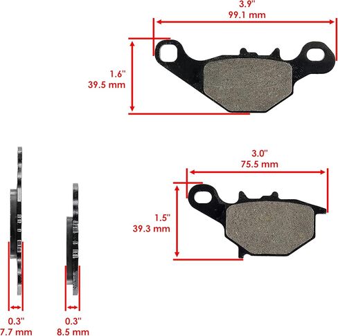 Caltric Front Brake Pads and Rear Brake Shoes Compatible with Suzuki DR-Z125L DRZ125L 2003-2019 in Saudi Arabia