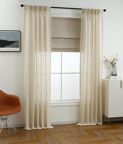 كتان مخلوط بلجيكي 100% ظل روماني معتم بولي كتان 32x64 كتان طبيعي in Kuwait