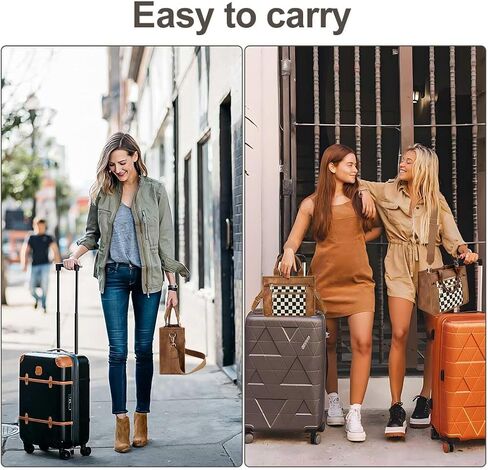 PCBAG المرأة متقلب حقيبة كروسبودي خمر أبيض وأسود فو الجلود حمل حقائب اليد محفظة حزام قابل للتعديل حقيبة كتف عادية للعمل والسفر in Kuwait