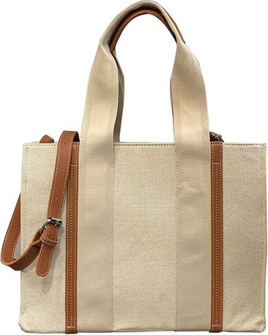Canvas Handbag for Women Monogram Shoulder Crossbody Bag Large Tote Multipurpose Satchel Bag Top Handle Messenger Bag in Saudi Arabia