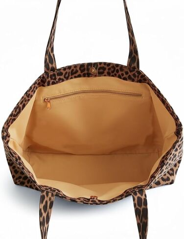 Shoulder Bag for Women Large Tote Casual Leopard Shoulder Purse with Zipper Pocket Crossbody Handbag Corduroy Bags for Work Travel in Saudi Arabia