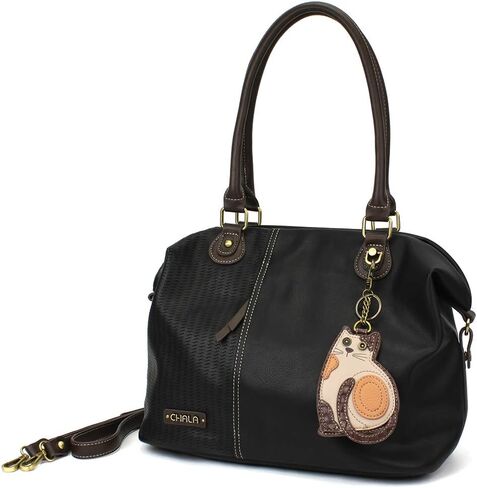CHALA Laser Cut Crossbody Shoulder bag Tote Bag with adjustable Strap Black (Cat) in Saudi Arabia