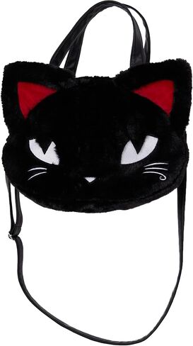 إميلي ذا سترينج حقيبة يد نسائية بمقبض أسود وحقائب يد بمحفظة من الفرو الصناعي in Kuwait