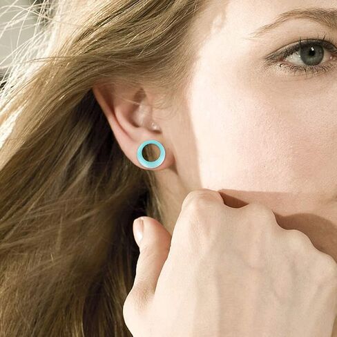 Beautidots 32pcs/54pcs Silicone Ear Tunnels and Plugs Double Flared Soft Flexible Gauges Piercings 2g-5/8 in Kuwait