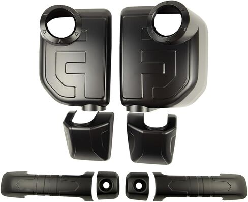 Exterior Door Handle Cover and Door Rear View Mirror Cover Sets Compatible with Toyota FJ Cruiser 2007-2022, Exterior Protector Trim Frame Cover Accessories (Matte Black Kit), Tape-on Install in Kuwait