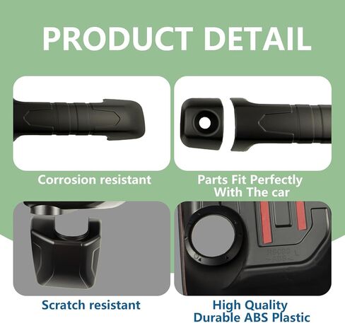 Exterior Door Handle Cover and Door Rear View Mirror Cover Sets Compatible with Toyota FJ Cruiser 2007-2022, Exterior Protector Trim Frame Cover Accessories (Matte Black Kit), Tape-on Install in Kuwait