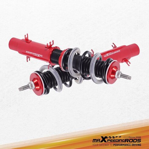 maXpeedingrods Coilovers for VW Golf MK4 FWD 1997-2006, for VW Jetta/Bora MK4 FWD 1999-2006, Beetle MK4 FWD 1998-2010, Height Adjustable Coilovers Suspension Kit, Preset Damping Lowering Kit Red in Saudi Arabia