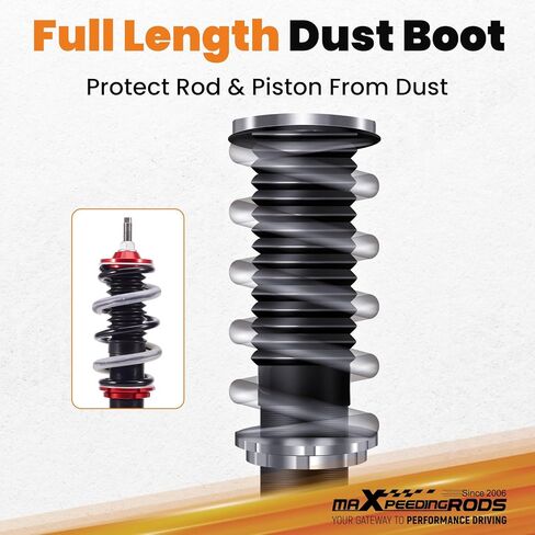 maXpeedingrods Coilovers for VW Golf MK4 FWD 1997-2006, for VW Jetta/Bora MK4 FWD 1999-2006, Beetle MK4 FWD 1998-2010, Height Adjustable Coilovers Suspension Kit, Preset Damping Lowering Kit Red in Saudi Arabia