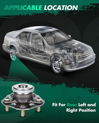 SCITOO 2 x Rear Wheel Bearing and Hub Assembly 1997 1998 1999 2000 2001 for Honda Prelude,W/ABS 5-Lug 512144 2.2L in Saudi Arabia