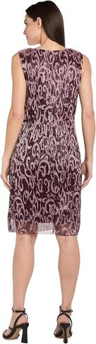 R&M Richards Women's Elegant Swirl 2-Piece Evening Suit - Shimmering Sheath Dress W/Draped Matching Open-Front Jacket in Saudi Arabia