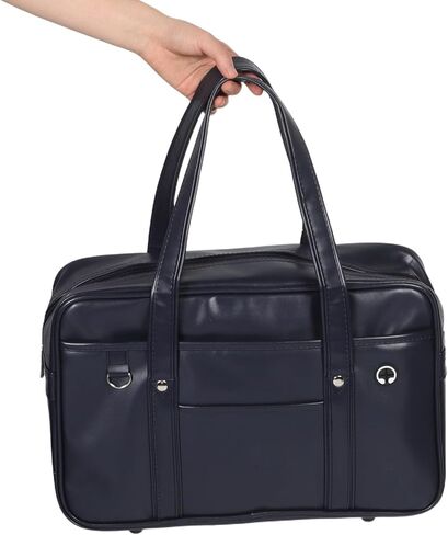 Uonlytech Messenger Laptop Bag Pu Leather Waterproof Shoulder Briefcase Retro Computer Carrier for Work College Commuting Men Women Navy Blue in Saudi Arabia