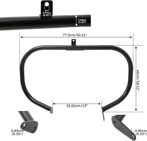 XMT-MOTO 1.25 بوصة قضيب حماية المحرك للطرق السريعة مناسب لطرازات Honda '04-'24 VT750 Shadow AERO '10-'24 VT750 Shadow Phantom نماذج '07-'14 VT750 Shadow Spirit C2 محرك عمود أسود in Saudi Arabia