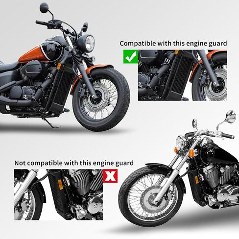 XMT-MOTO 1.25 بوصة قضيب حماية المحرك للطرق السريعة مناسب لطرازات Honda '04-'24 VT750 Shadow AERO '10-'24 VT750 Shadow Phantom نماذج '07-'14 VT750 Shadow Spirit C2 محرك عمود أسود in Saudi Arabia